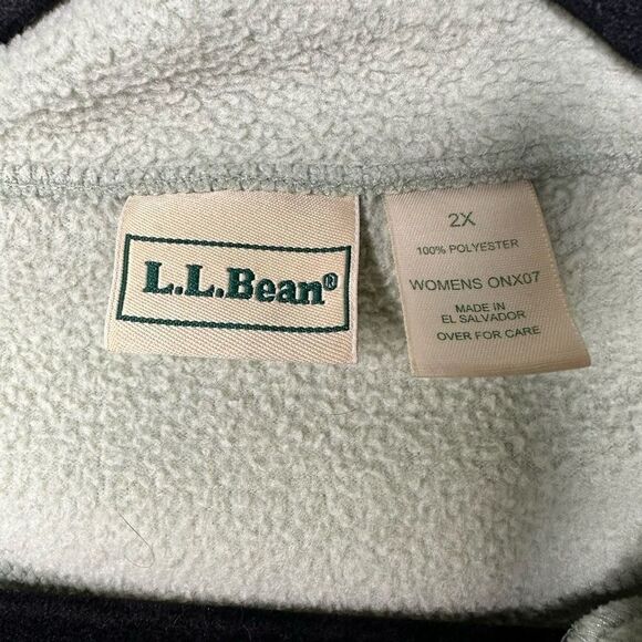 L.L. Bean Sage Green Fleece Jacket Women’s Size 2XL - Picture 4 of 6